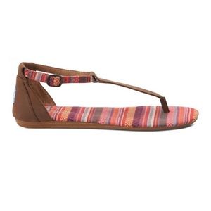 TOMS Playa Leather Woven Sandals.